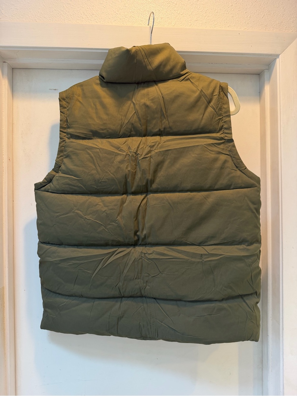Olive Green Quilted Puffer Vest - Picture 2 of 2